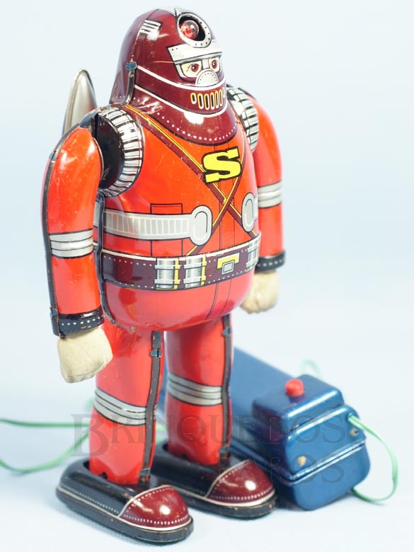 Brinquedo antigo Robot Astronaut S-Man com 15,00 Cm de altura completo Perfeito estado Ano 1960