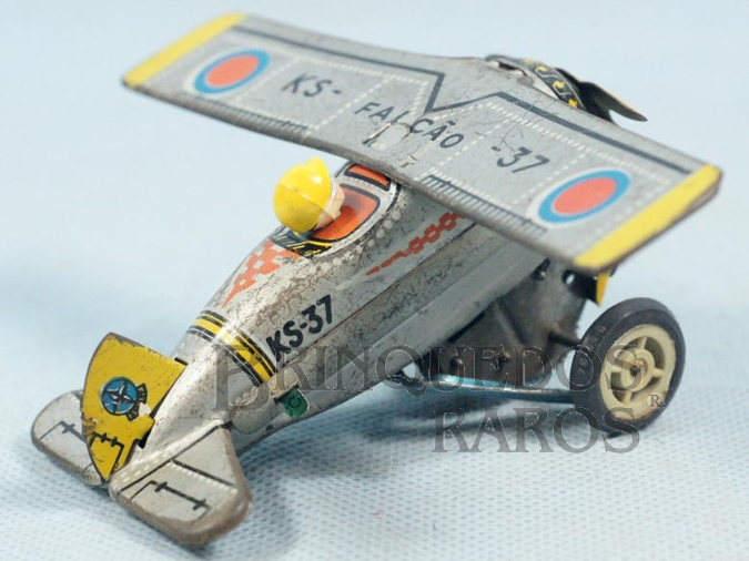 Brinquedo antigo Avião Acrobata Falcão Versão com Piloto e rodas de Autorama Ano 1971