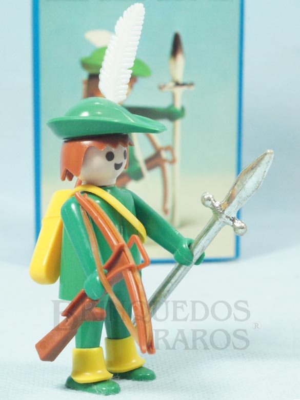 Brinquedo antigo Playmobil Robin Hood completo Década de 1980