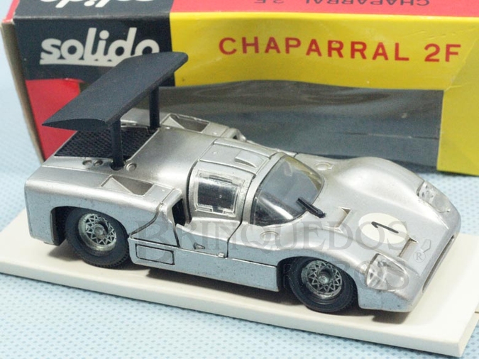 Brinquedo antigo Chaparral 2F prateado Fabricado pela Brosol Solido brésilienne Datado 5-1968 