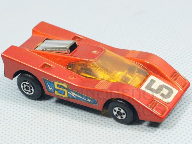 Brinquedo antigo Hairy Hustler Superfast laranja escuro