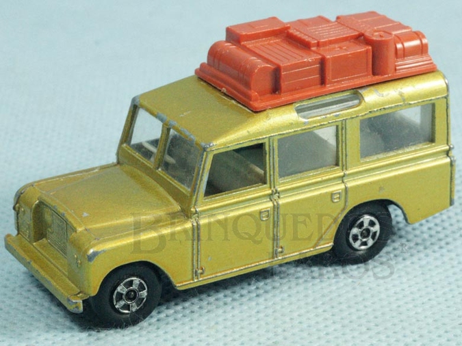 Brinquedo antigo Land Rover Safari Superfast Transitional Weels dourado 