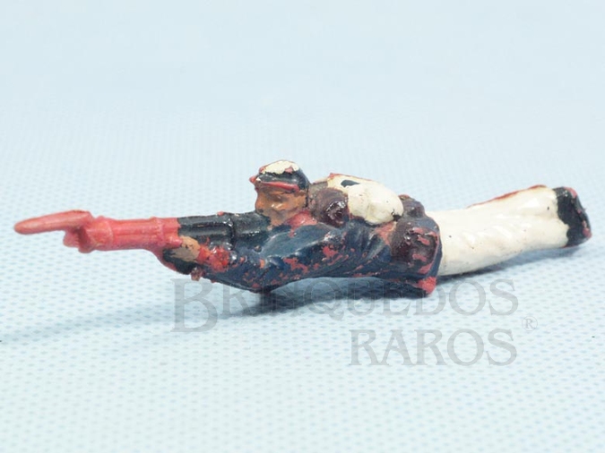 Brinquedo antigo Soldado do Exécito Brasileiro deitado atirando com Fuzil Batalha do Tuiutí Década de 1960 