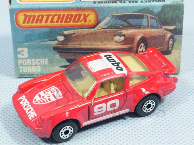 Brinquedo antigo Porsche Turbo Superfast vermelho