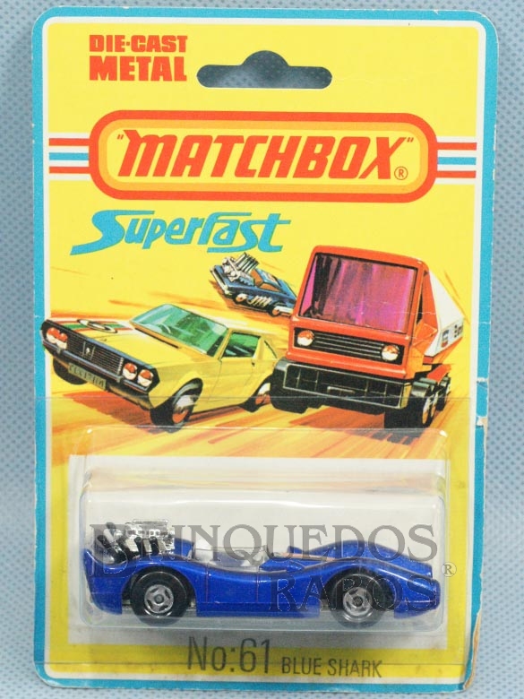 Brinquedo antigo Blue Shark Superfast Blister lacrado Década de 1970