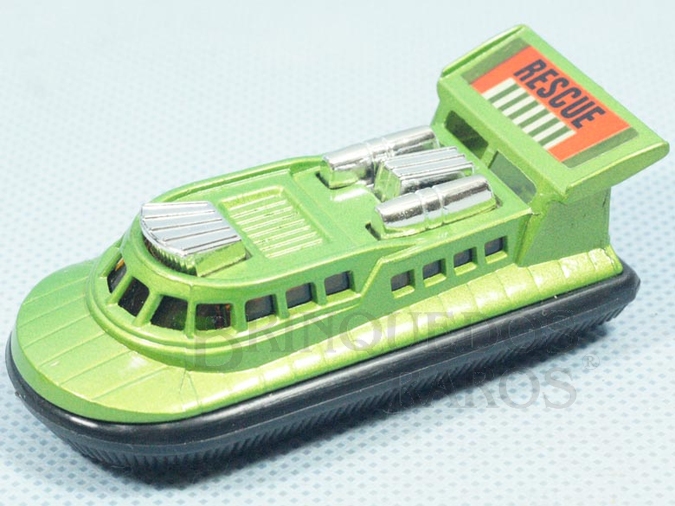 Brinquedo antigo Rescue Hovercraft Superfast chassi preto