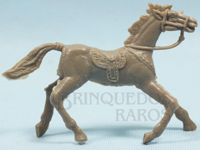 Brinquedo antigo Cavalo de Cowboy marrom sem pintura de Fábrica numerado 1