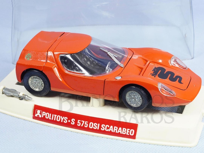 Brinquedo antigo Alfa Romeo OSI Scarabeo com 15,00 cm de comprimento Década de 1970