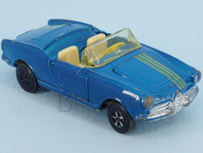 Brinquedo antigo Alfa Romeo Spider Série Road Master Flyers Super Cars Década de 1970