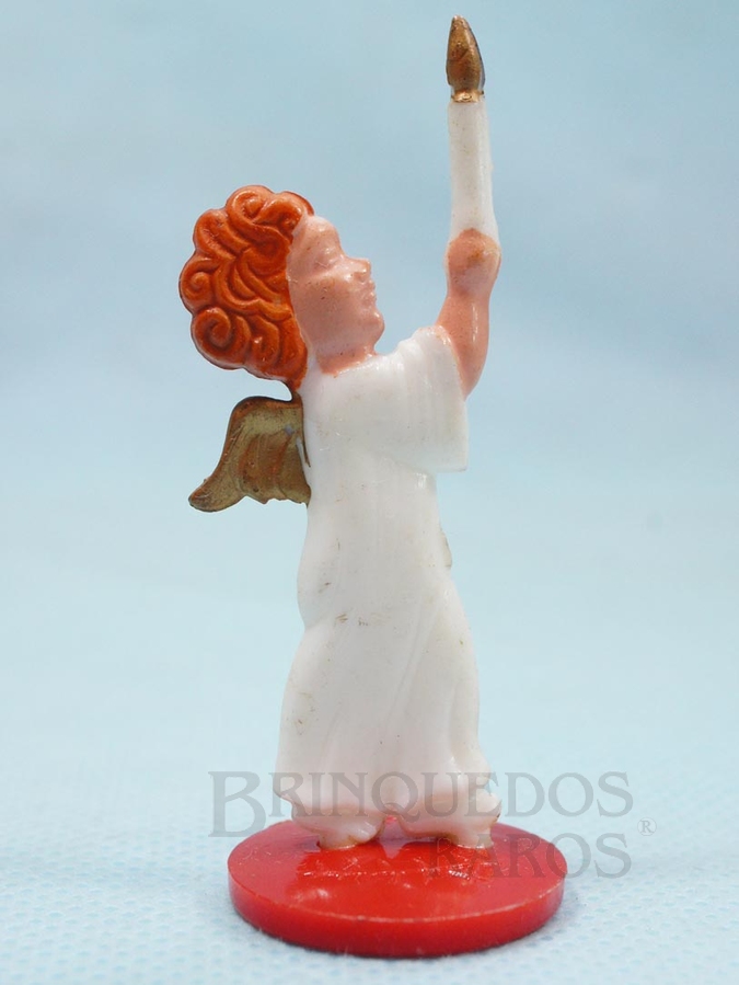 Brinquedo antigo Anjinho com vela 5,5 cm de altura Década de 1960