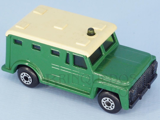 Brinquedo antigo Armored Truck Superfast verde  Brazilian Matchbox Inbrima 1970