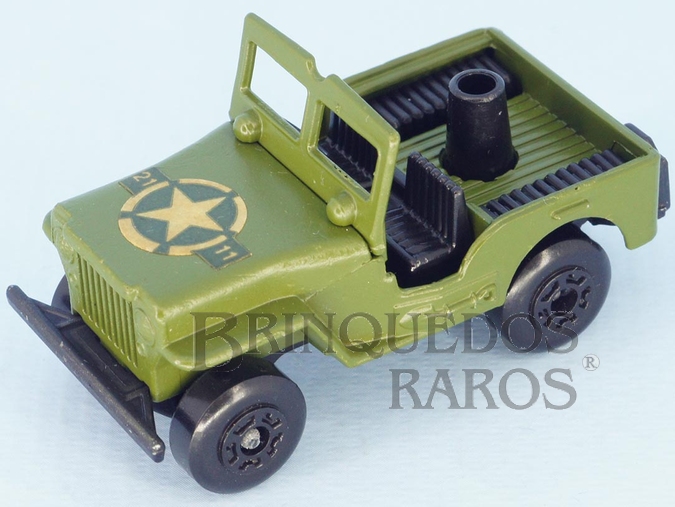 Brinquedo antigo Armoured Jeep Willys Superfast Falta o Canhão