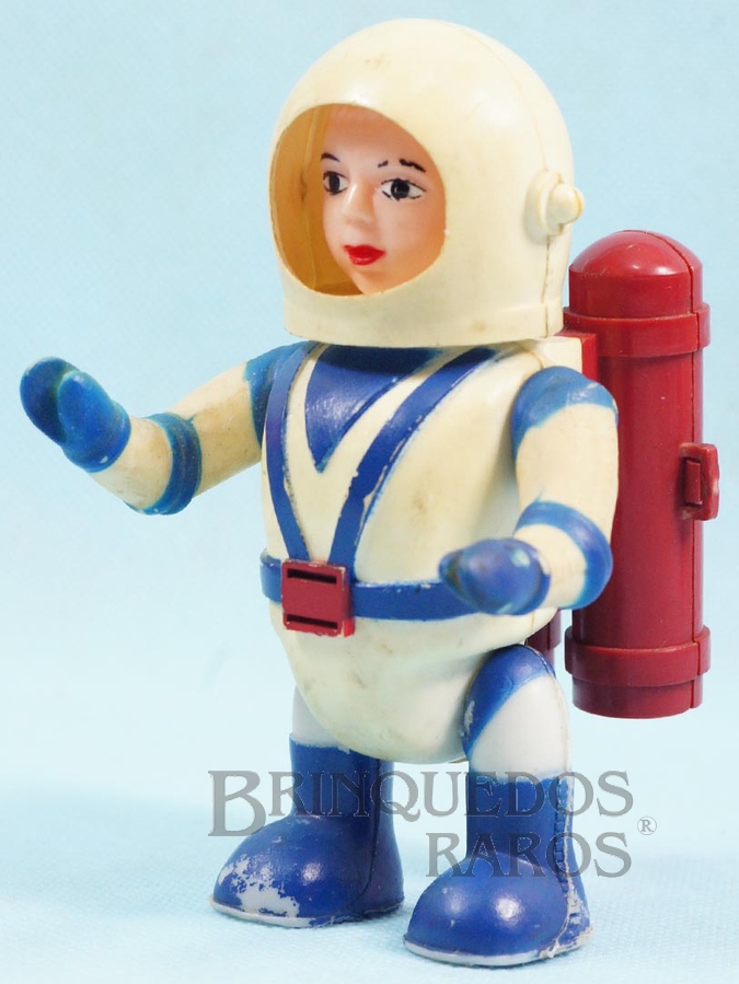 Brinquedo antigo Astronauta Billy Blastoff com 12,00 cm de altura Década de 1960