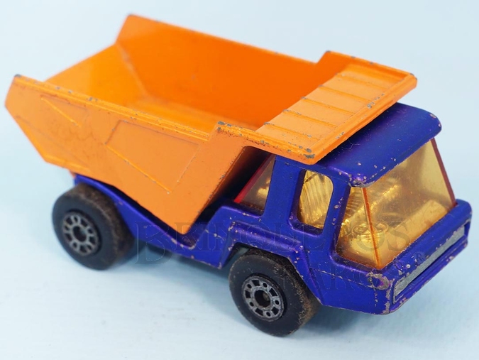Brinquedo antigo Atlas Truck Superfast azul metálico