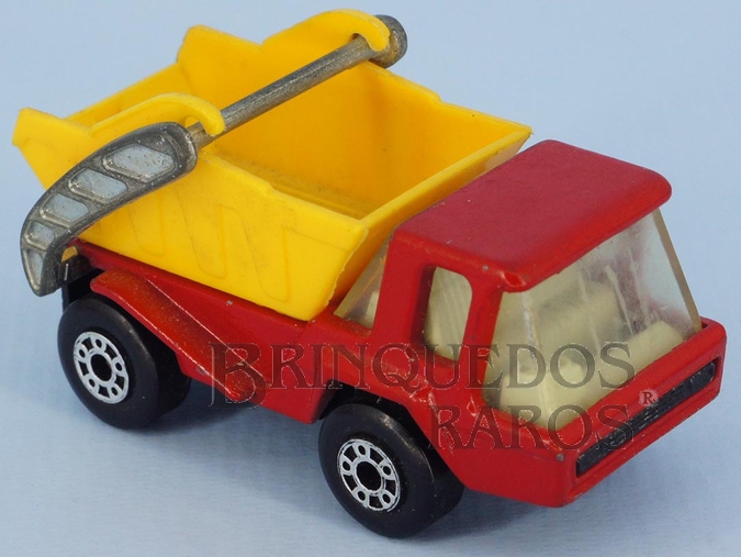 Brinquedo antigo Skip Truck Superfast vermelho Brazilian Matchbox Inbrima 1970