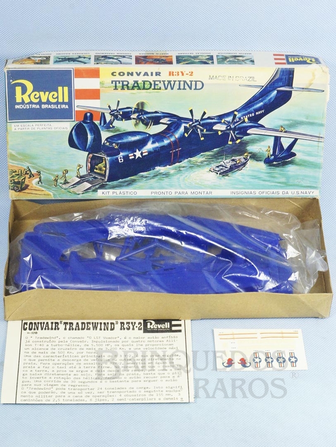 Brinquedo antigo Avião Convair R3Y-2 Tradewind completo caixa mole Década de 1970
