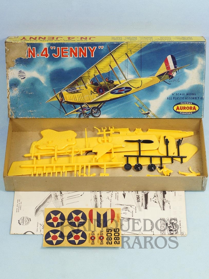 Brinquedo antigo Avião Curtis JN.4 Jenny Década de 1960