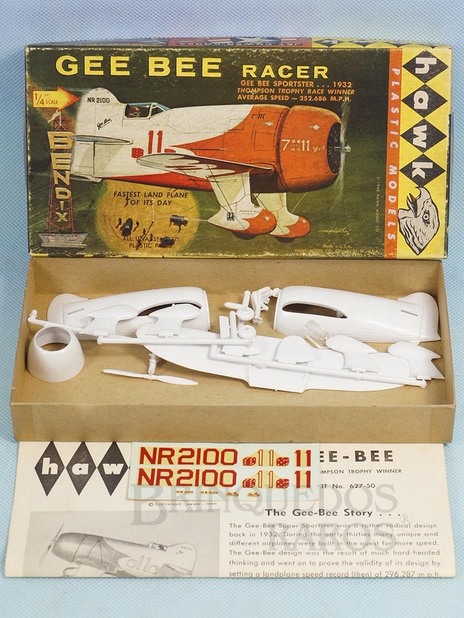 Brinquedo antigo Avião Gee Bee Super Sportster Racer Década de 1960