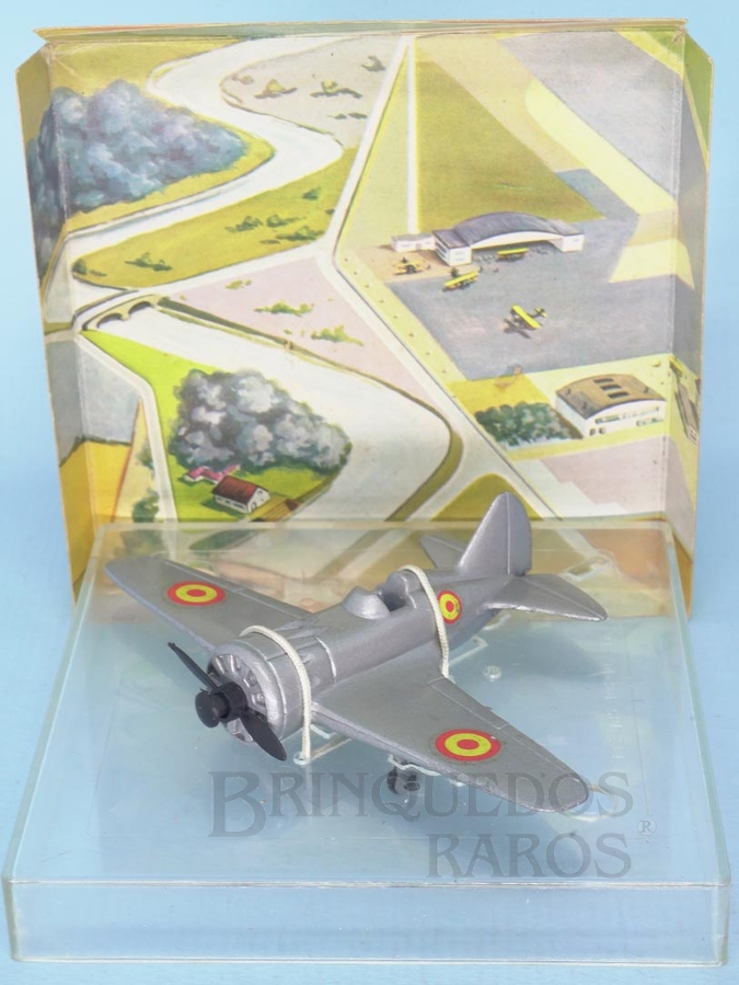 Brinquedo antigo Avião Polikarpov I-16 Rata com 11,00 cm de envergadura Força Aérea Espanhola Década de 1970