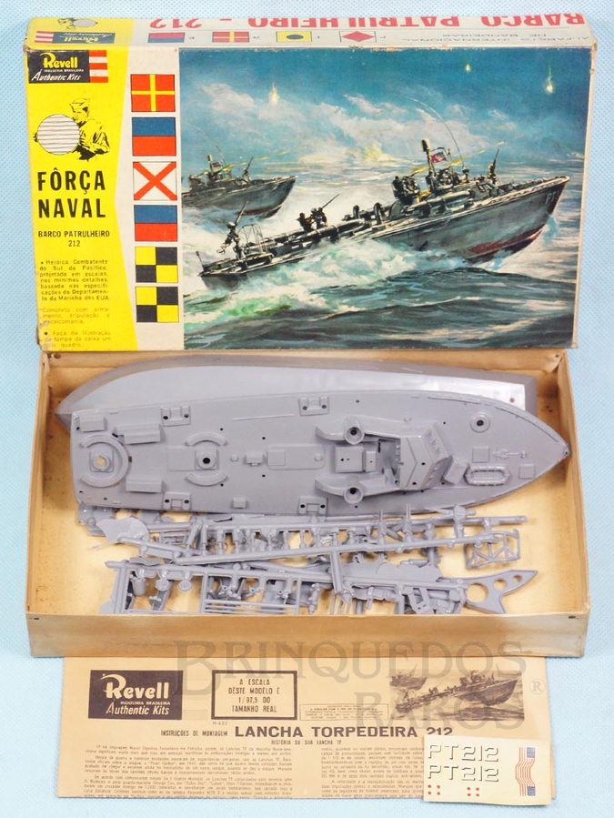Brinquedo antigo Barco Patrulheiro PT-212 Força Naval Caixa Dura Ano 1964