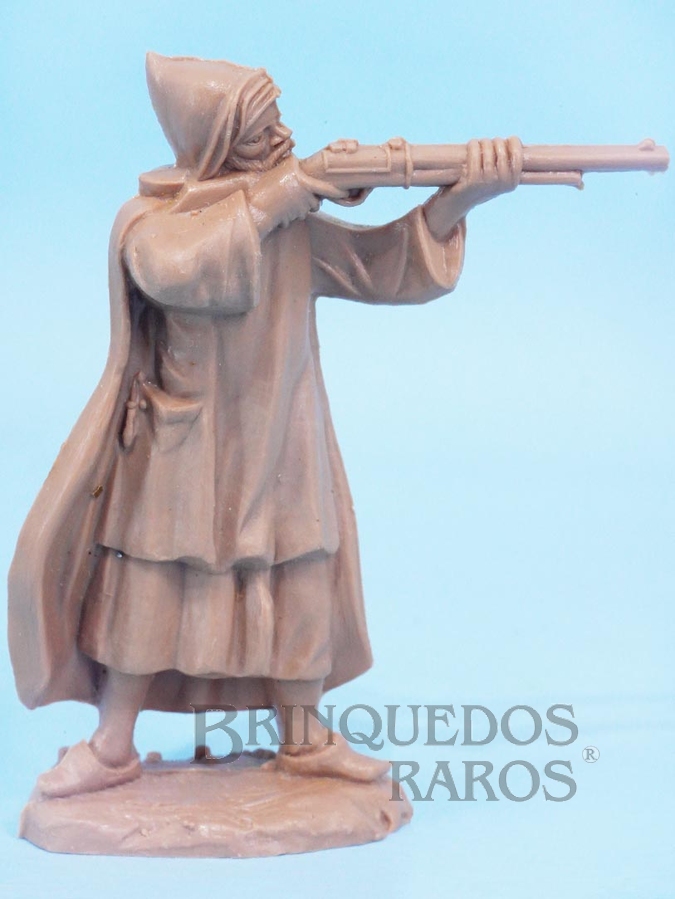 Brinquedo antigo Beduíno de pé atirando com fuzil Numerado 148 Figura Matriz do Conjunto Lawrence da Arábia da Comanche Reedição da Década de 1990