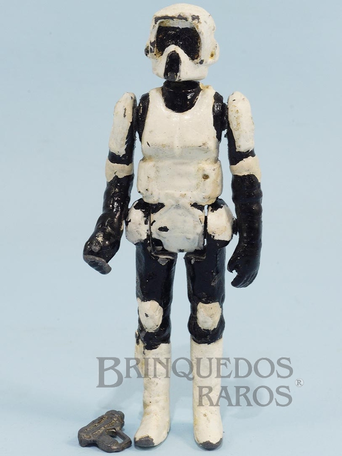 Brinquedo antigo Biker Scout com 10,00 cm de altura completo com Arma Série Aventura na Galáxia Guerra nas Estrelas Star Wars Ano 1983