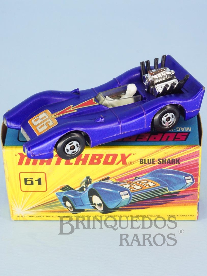 Brinquedo antigo Blue Shark Superfast Década de 1970
