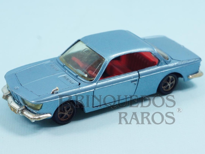 Brinquedo antigo BMW 2000 CS azul metálico Década de 1970