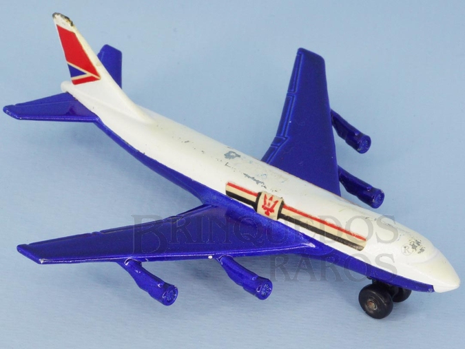 Brinquedo antigo Boeing 747 Sky Busters Brazilian Matchbox Inbrima Década de 1970