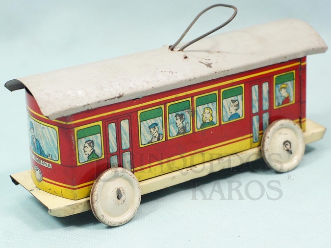 Brinquedo antigo Bonde Elétrico Vila Mariana com 18,00 cm de comprimento Ano 1937 
