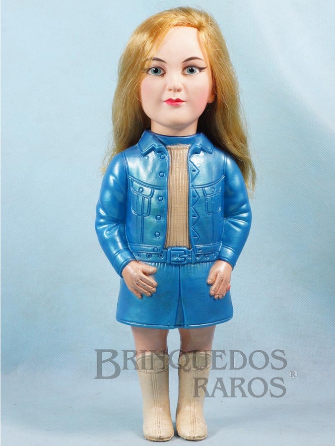 Brinquedo antigo Boneca Jovem Guarda Wandeka com 33,00 cm de altura Wanderléa Década de 1960 Fora de Catálogo