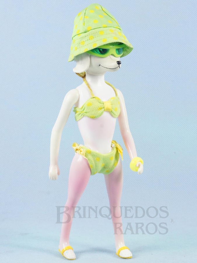 Brinquedo antigo Boneca Peteena vestindo o Conjunto de praia Surf`s Up Ano 1966 
