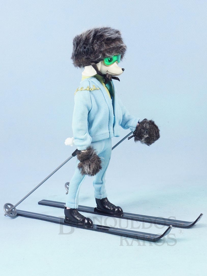 Brinquedo antigo Boneca Peteena vestindo o Conjunto Zero Cool para esquiar na neve Ano 1966