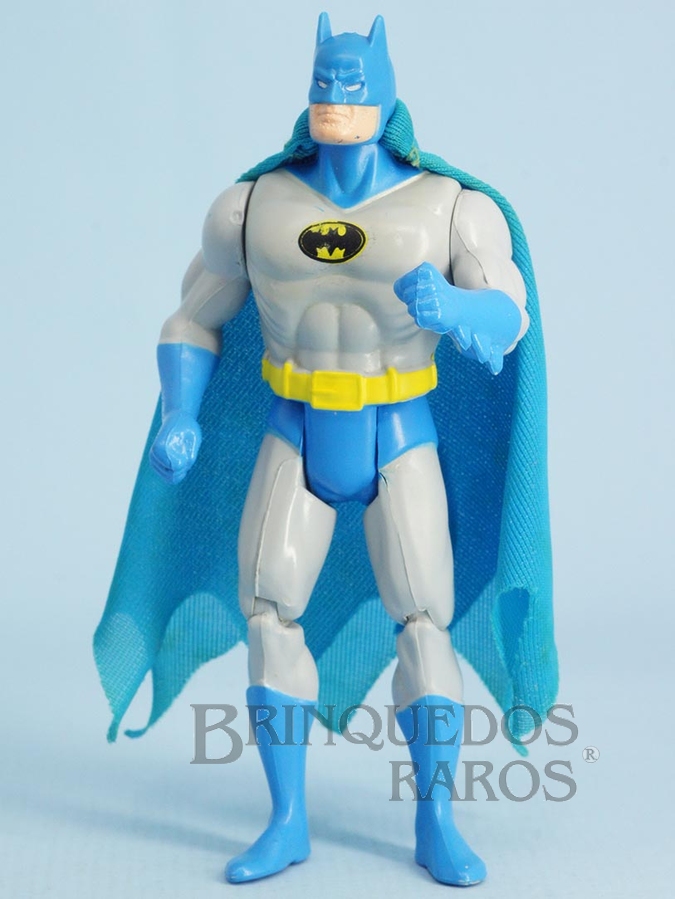 Brinquedo antigo Boneco do Batman articulado Coleção Super Powers azul perfeito estado 100% original completo com Cartela e Mini Comic Ano 1987