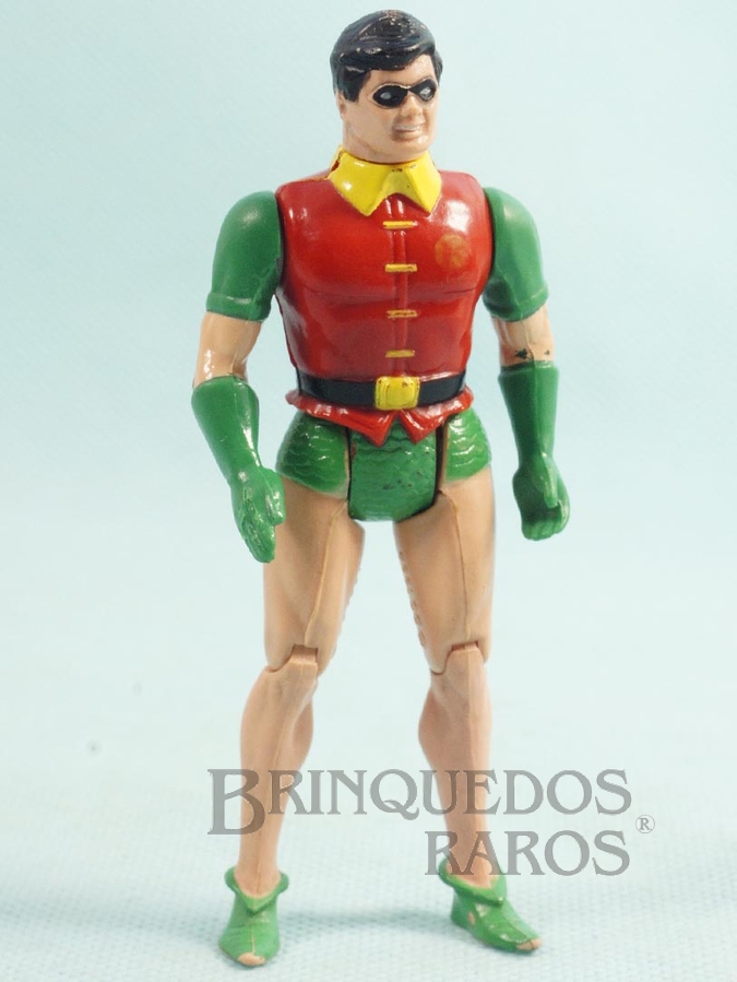 Brinquedo antigo Boneco do Robin articulado Coleção Super Powers falta a Capa Ano 1987 