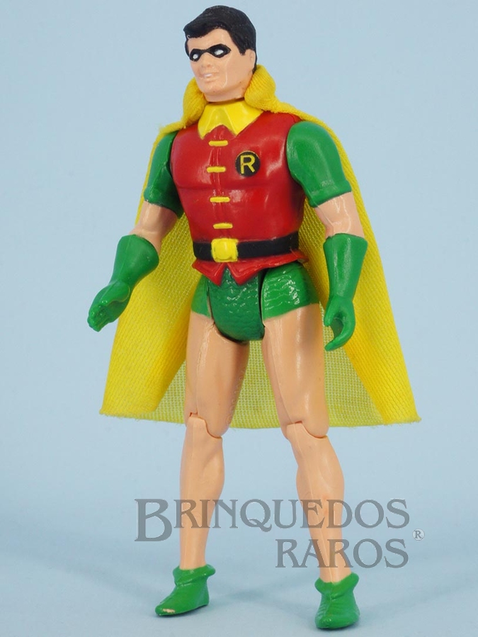 Brinquedo antigo Boneco do Robin articulado Coleção Super Powers perfeito estado 100% original completo com Capa Cartela e Mini Comic Ano 1987 
