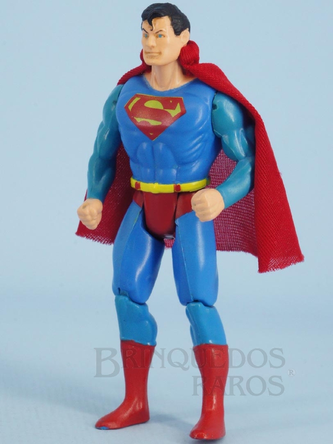 Brinquedo antigo Boneco do Super Homem articulado Coleção Super Powers perfeito estado 100% original completo com Capa Cartela e Mini Comic Ano 1987