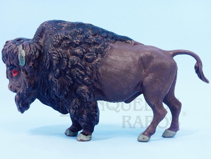Brinquedo antigo Búfalo Figura Matriz Série Planície Selvagem da Casablanca Década de 1970