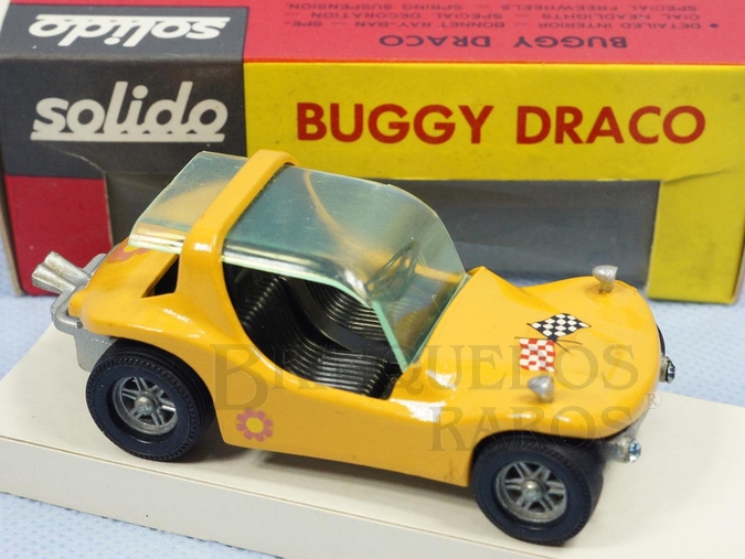Brinquedo antigo Buggy Draco amarelo com Capota Fabricada pela Brosol Un Solido fait seulement au Brésil Solido brésilienne Década de 1980