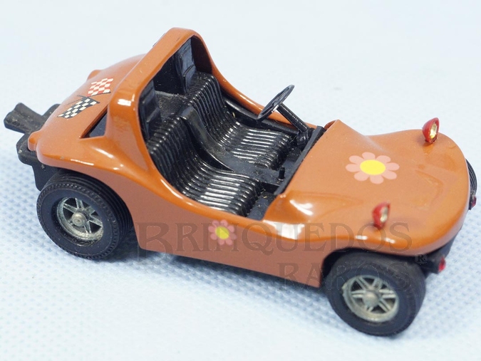 Brinquedo antigo Buggy Draco marrom Fabricada pela Brosol Un Solido fait seulement au Brésil Solido brésilienne Década de 1980