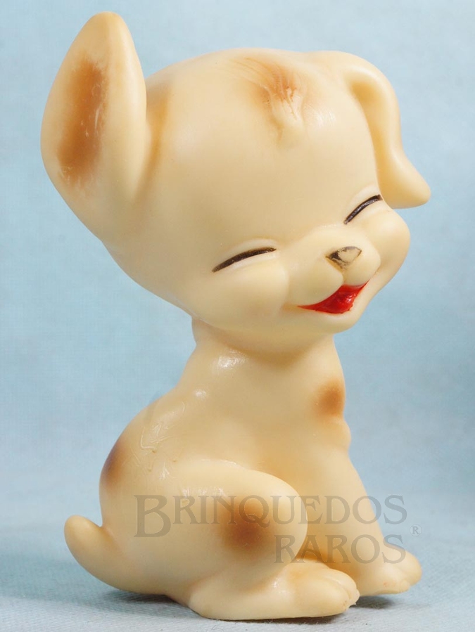 Brinquedo antigo Cachorro Risadinha 14,00 cm de altura com apito Ano 1960