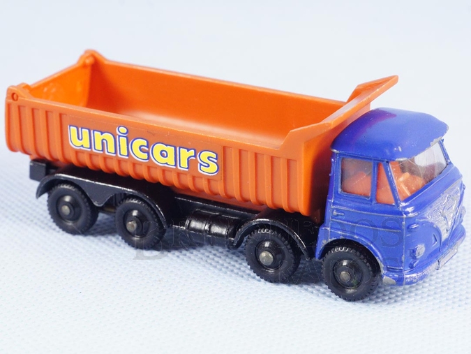 Brinquedo antigo Caminhão basculante Foden Tilt Cab Tipper Unicars Impy Road Master Cabine basculante Década de 1970