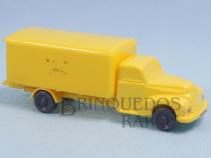 Brinquedo antigo Caminhão Baú do Correio Alemão Janelas sólidas Década de 1950