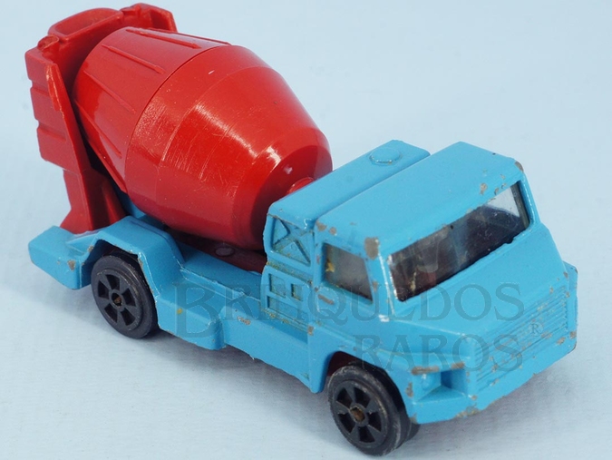 Brinquedo antigo Caminhão Betoneira Mobile Cement Mixer azul Brazilian Corgi Jr Kiko Década de 1980