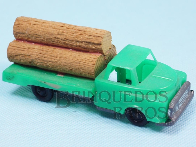 Brinquedo antigo Caminhão com toras 10,00 cm de comprimento Década de 1970