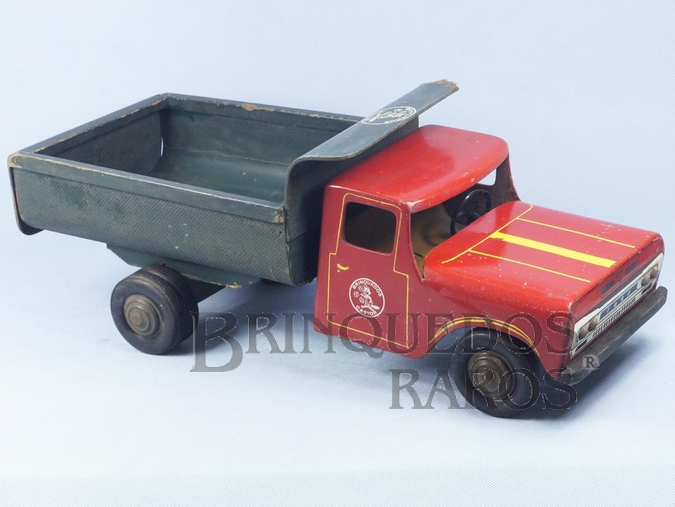 Brinquedo antigo Caminhão Basculante Ford F600 1963 com 48,00 cm de comprimento Década de 1960