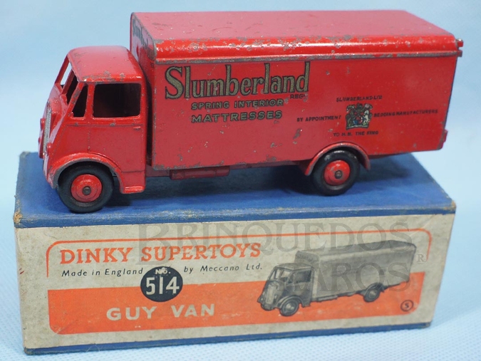 Brinquedo antigo Caminhão Guy Slumberland Van ano 1949