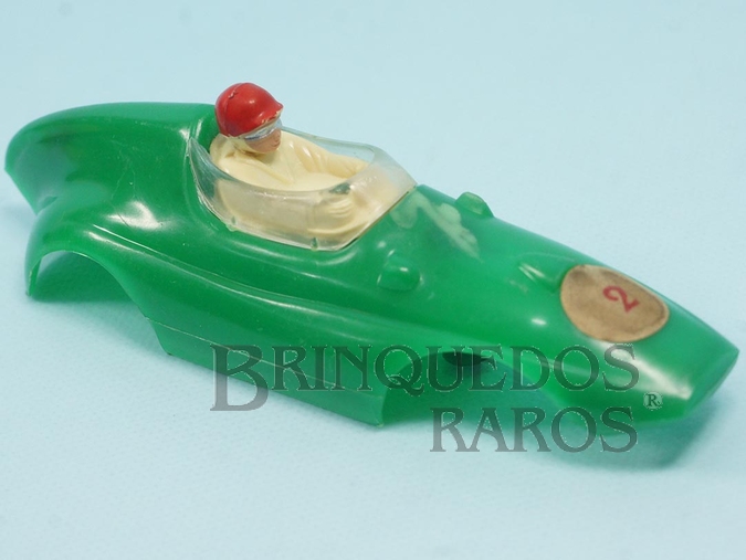 Brinquedo antigo Carroceria Formula Junior verde licença Gilbert Co. Nunca usada Estoque Original de Fábrica com marca de cola Ano 1963 