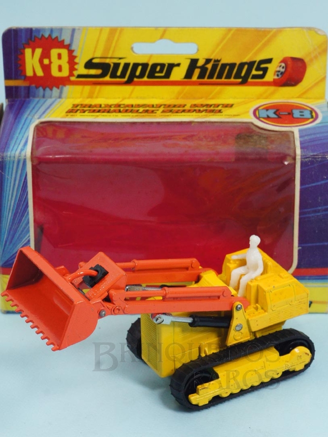 Brinquedo antigo Trator Caterpillar Traxcavator Série Super Kings Década de 1970