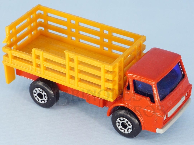 Brinquedo antigo Cattle Truck Superfast laranja Brazilian Matchbox Inbrima 1970